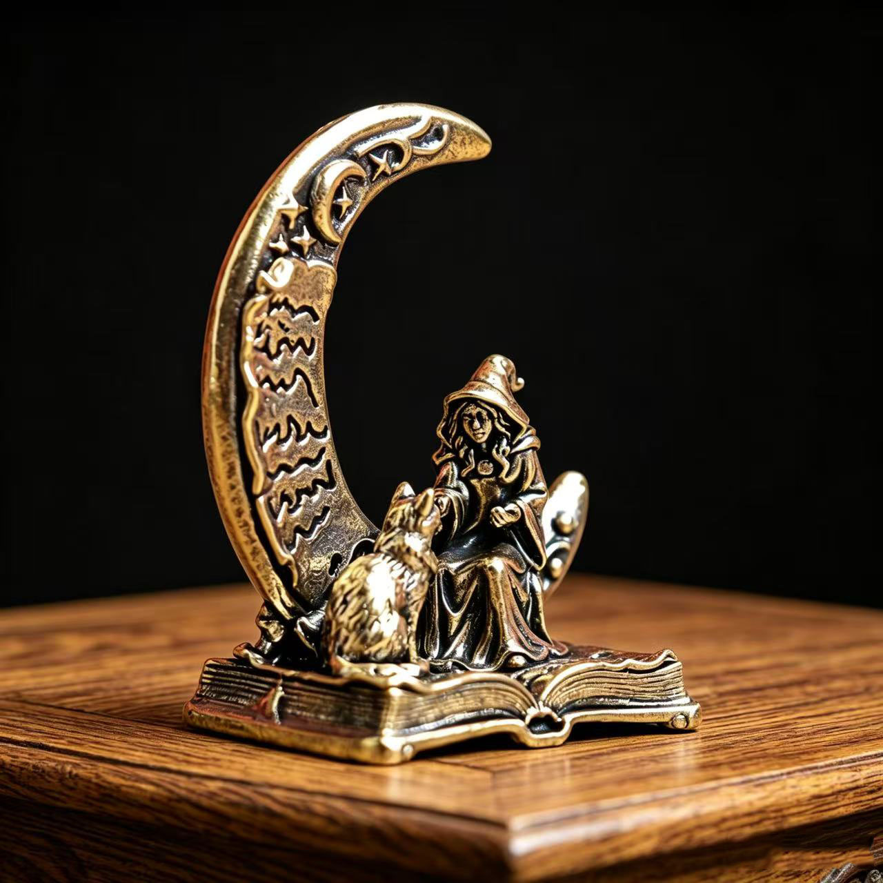 Brass Moon Witch Decoration St - đánh giá và giá Vintage Collectible Figurines