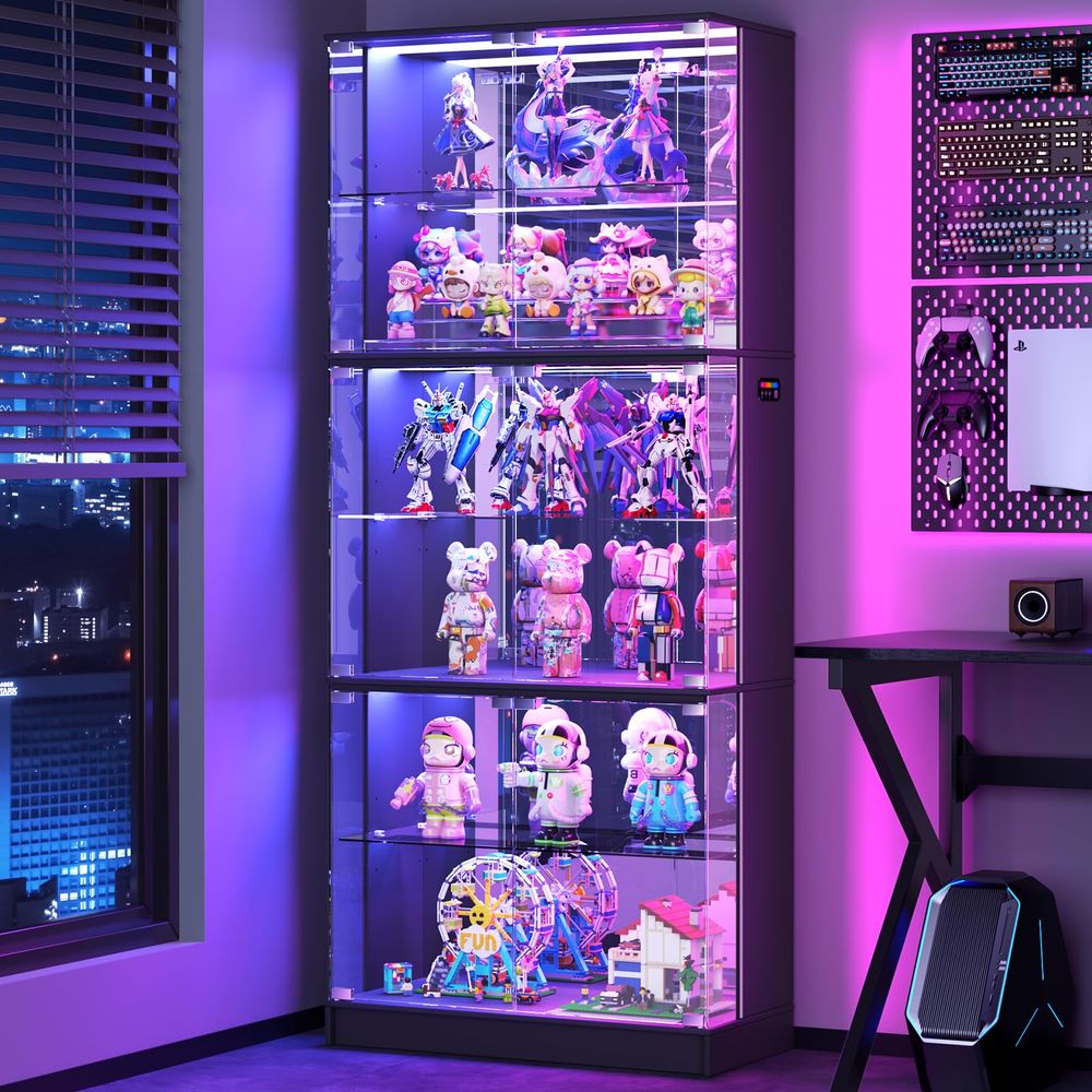 Display Cabinet with Glass Doo - đánh giá và giá Collectible & Vintage Dolls For Wedding