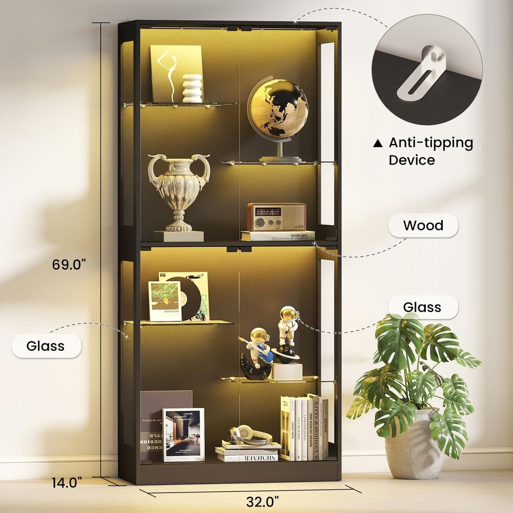 Display Cabinet with Glass Doo - đánh giá và giá Collectible & Vintage Dolls For Wedding