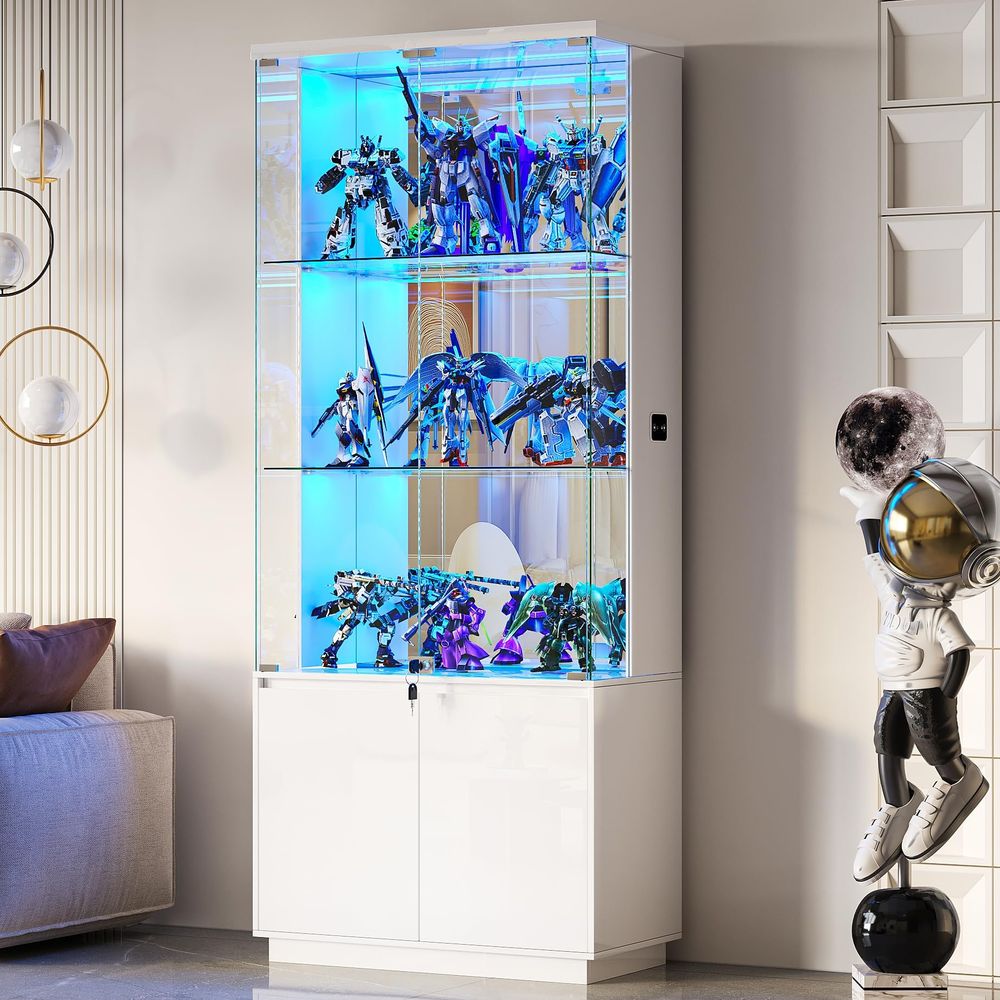 71 Tall Display Cabinet with G - đánh giá và giá Collectible & Vintage Dolls For Wedding